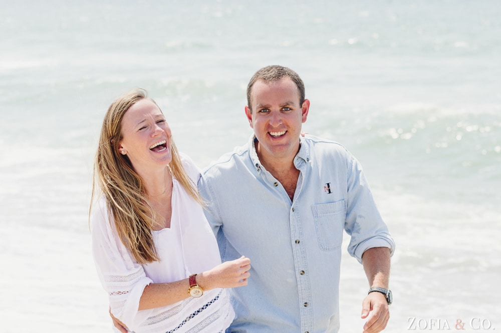 Nantucket beach engagement session by Zofia and Co.