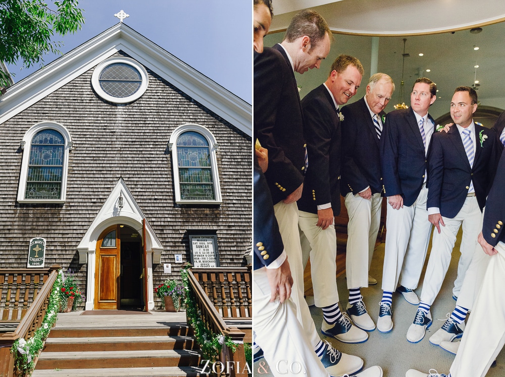 St Marys Church and Great Harbor Yacht Club Nantucket wedding by Zofia and Co. Photography 08