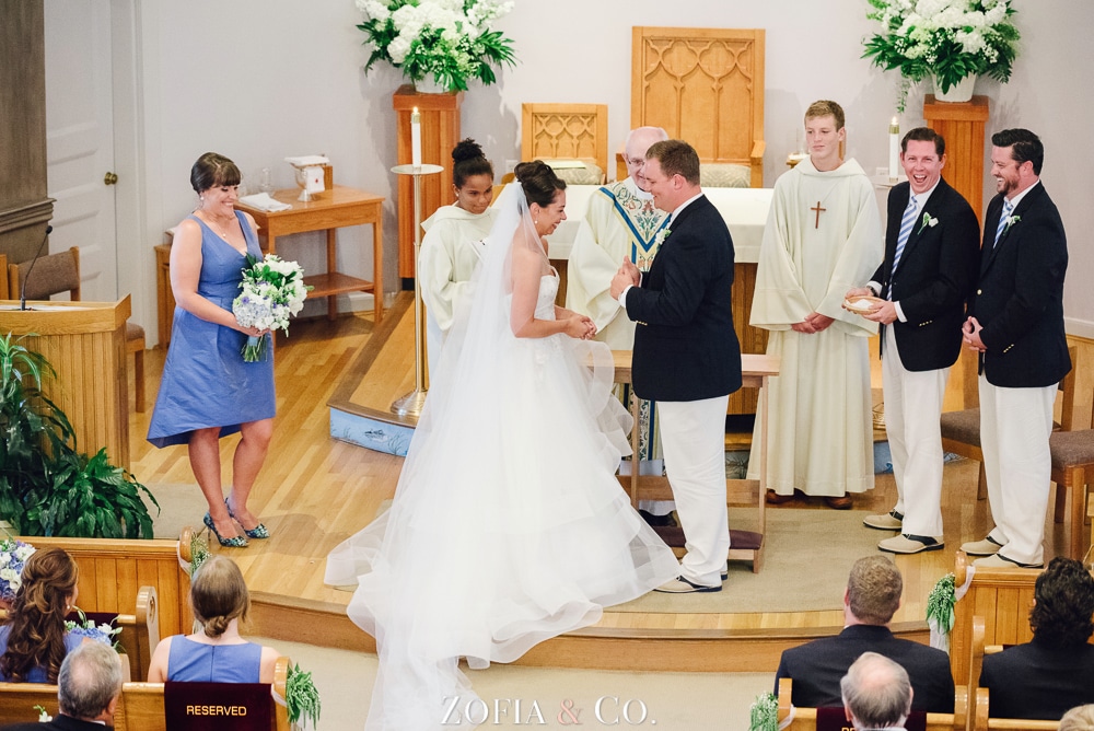 St Marys Church and Great Harbor Yacht Club Nantucket wedding by Zofia and Co. Photography 12
